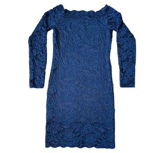 Long Sleeved Lace Mini Dress